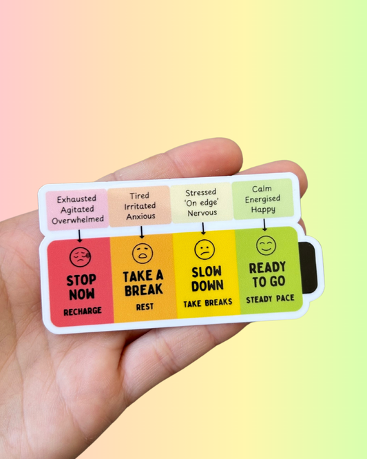 Social Battery Check-In Sticker