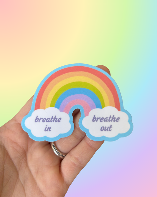 Rainbow Trace & Breathe Sticker
