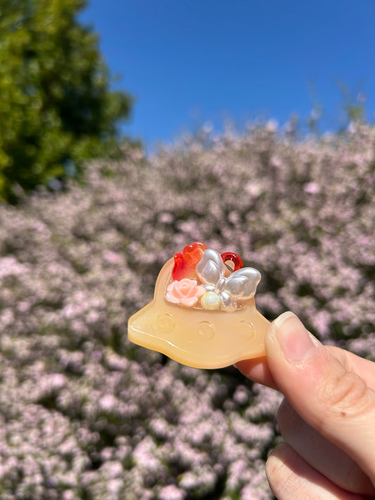 Sunset Flower Garden Spaceship Trinket