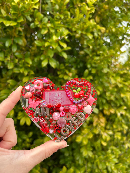 ‘I AM LOVED’ Affirmation Heart Trinket | Design 1
