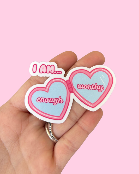 Heart Mirror Affirmation Sticker