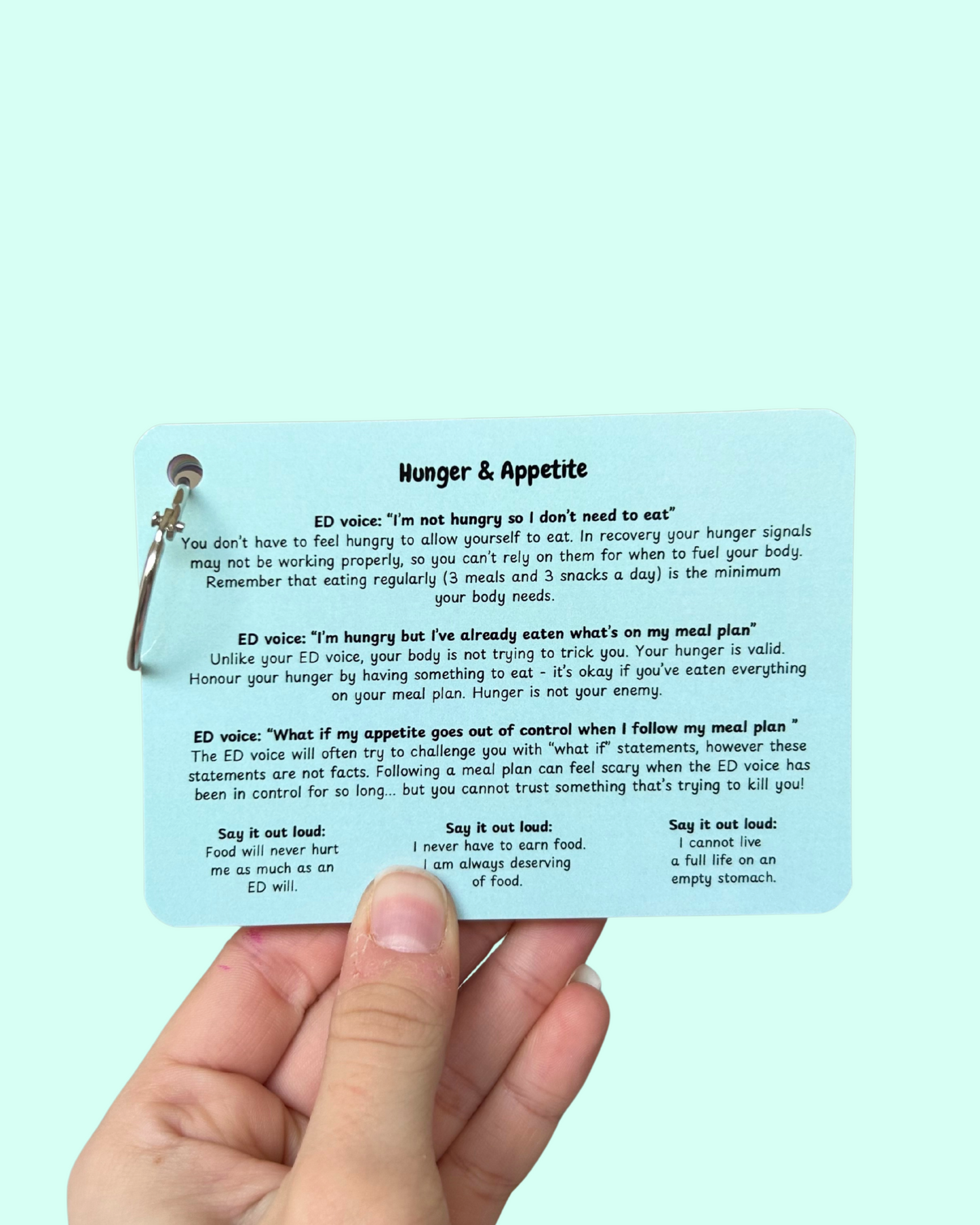 Eating Disorder Recovery Reminder Cards
