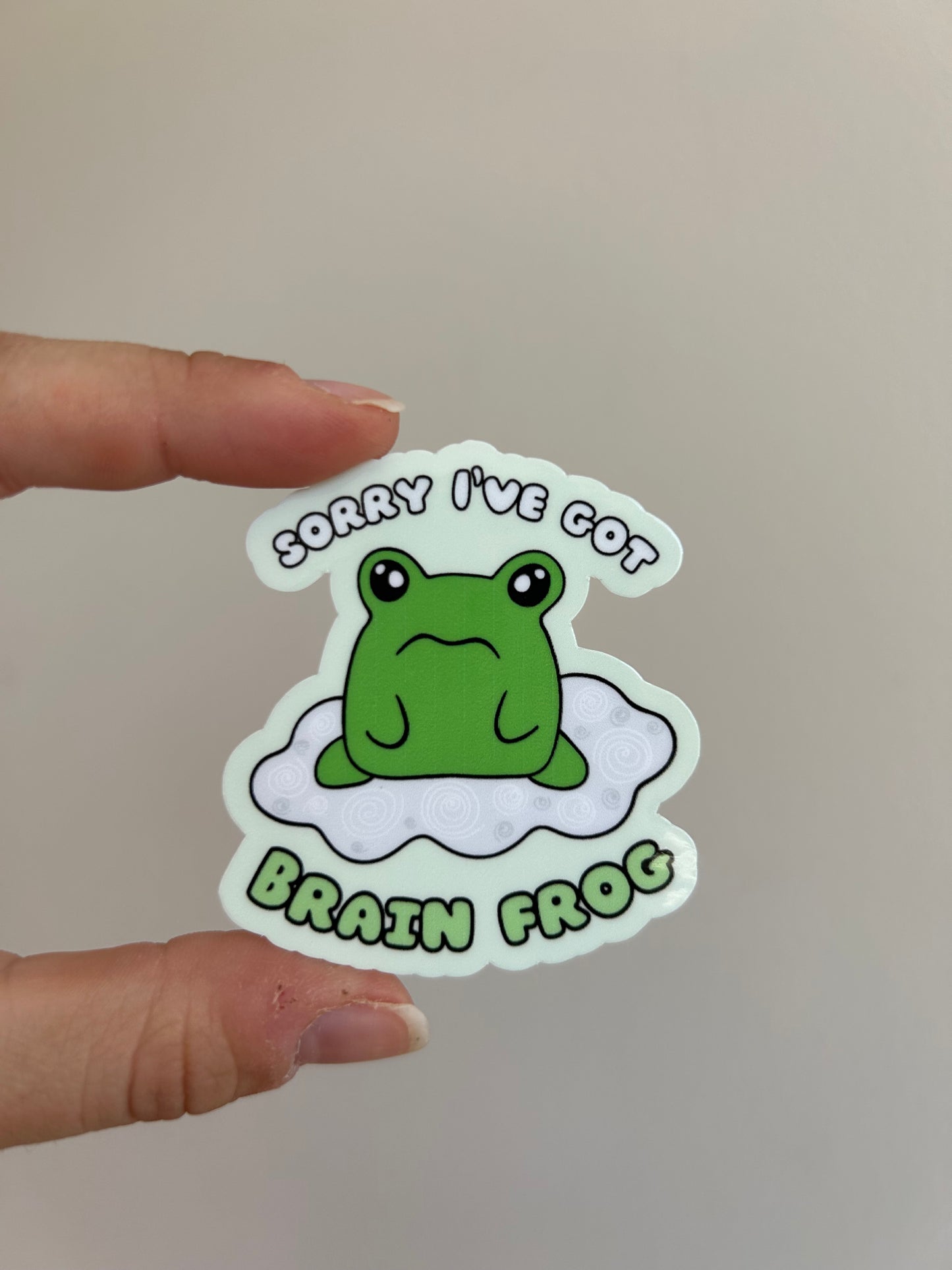 Brain Frog Sticker