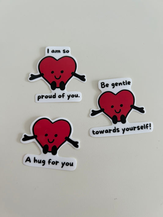 Encouragement Heart Stickers