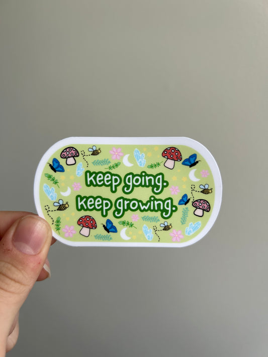 Keep Going Keep Growing Sticker