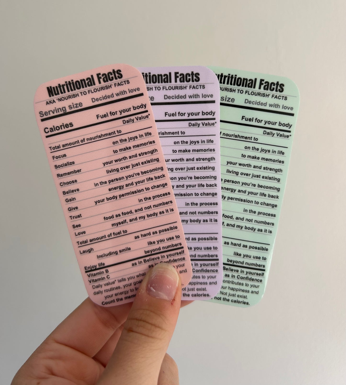 'Nutritional Fact' Label Cover Stickers (Water Resistant)