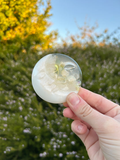 Neutral Floral Two Moons Trinket