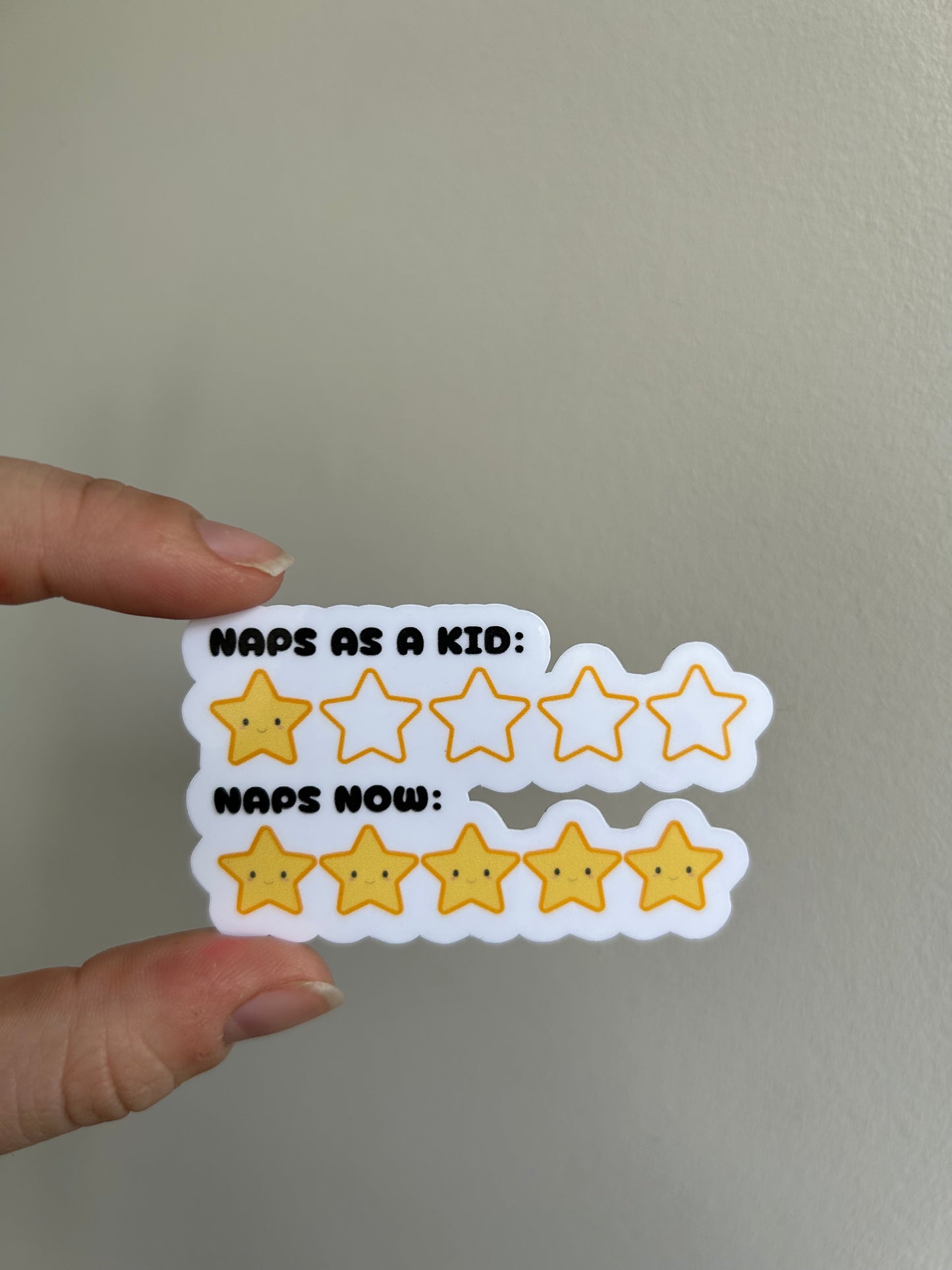 Naps Now VS Then Sticker