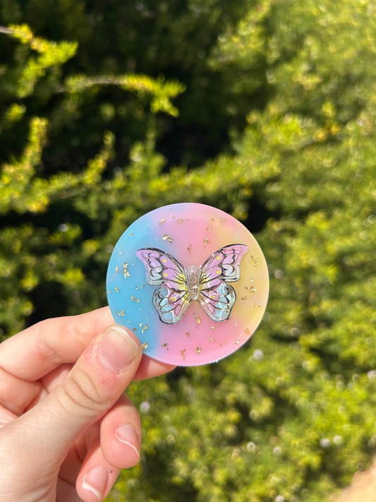 Rainbow Butterfly Small Circle Trinket | 3