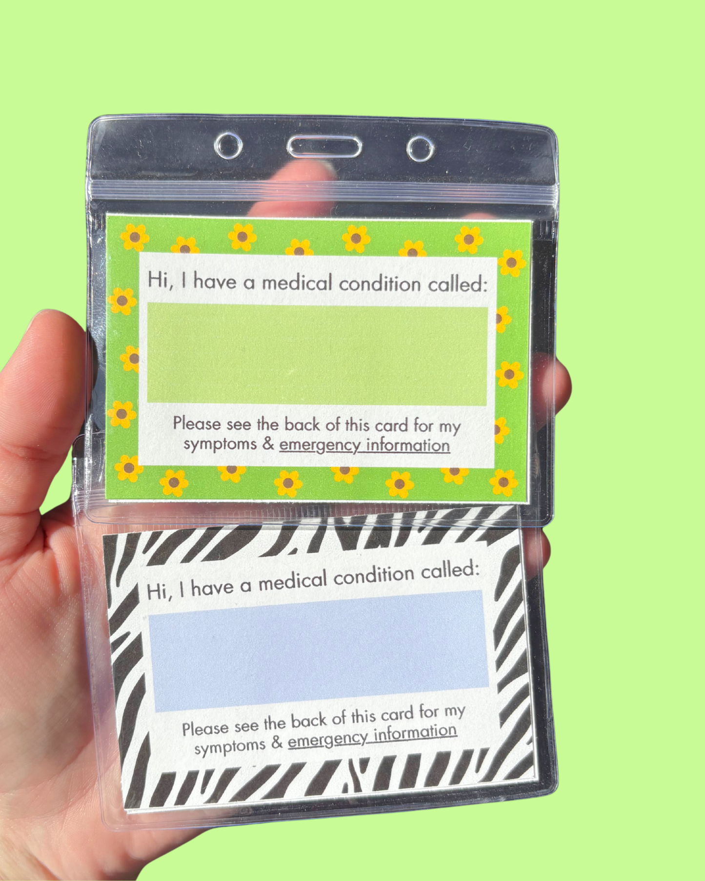 Medical ID Pocket Cards