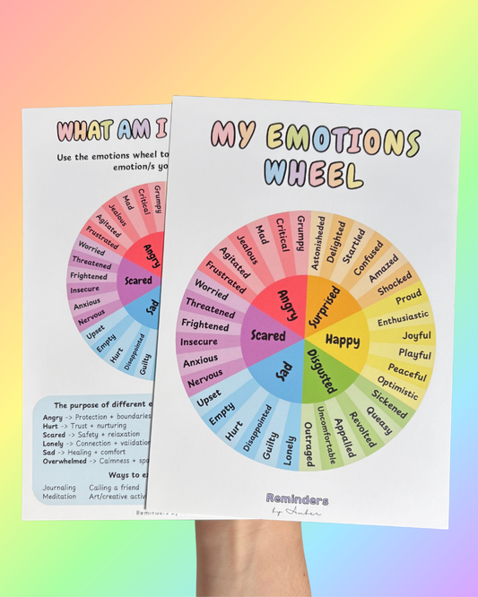 My Emotions + Emotion Wheel Prints
